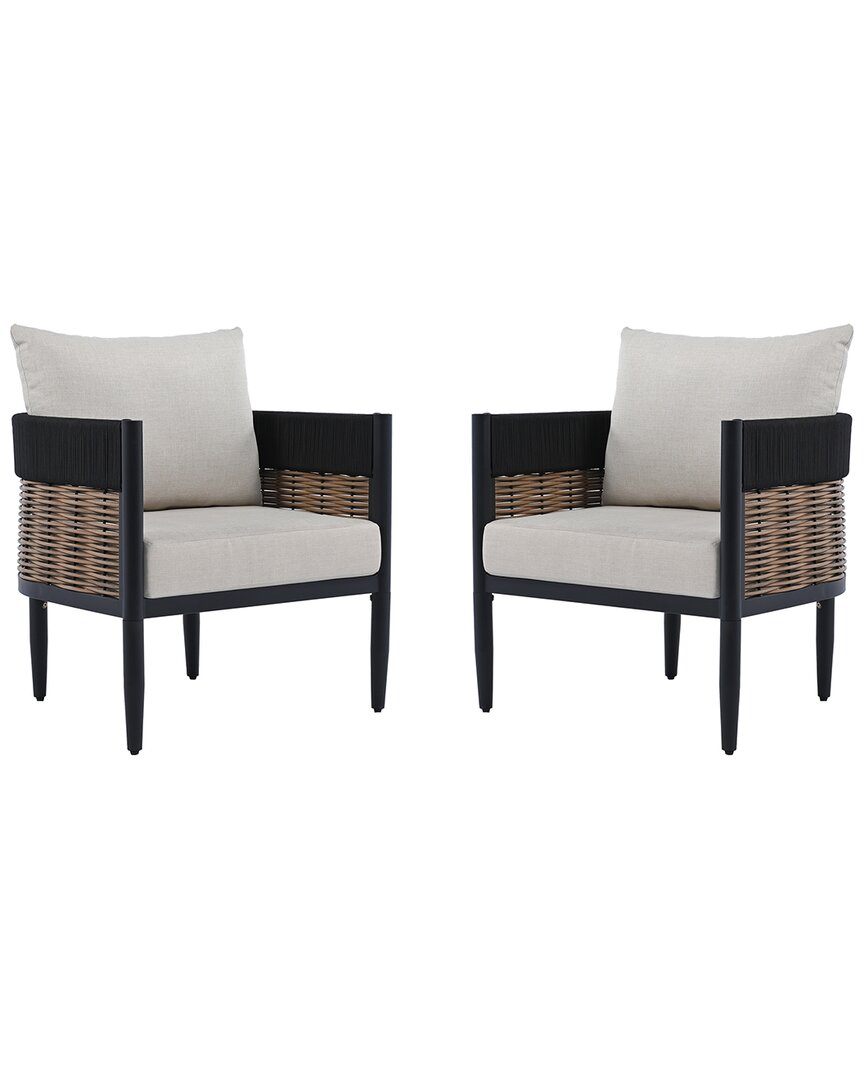 Safavieh Set Of 2 Harrison Chairs In White