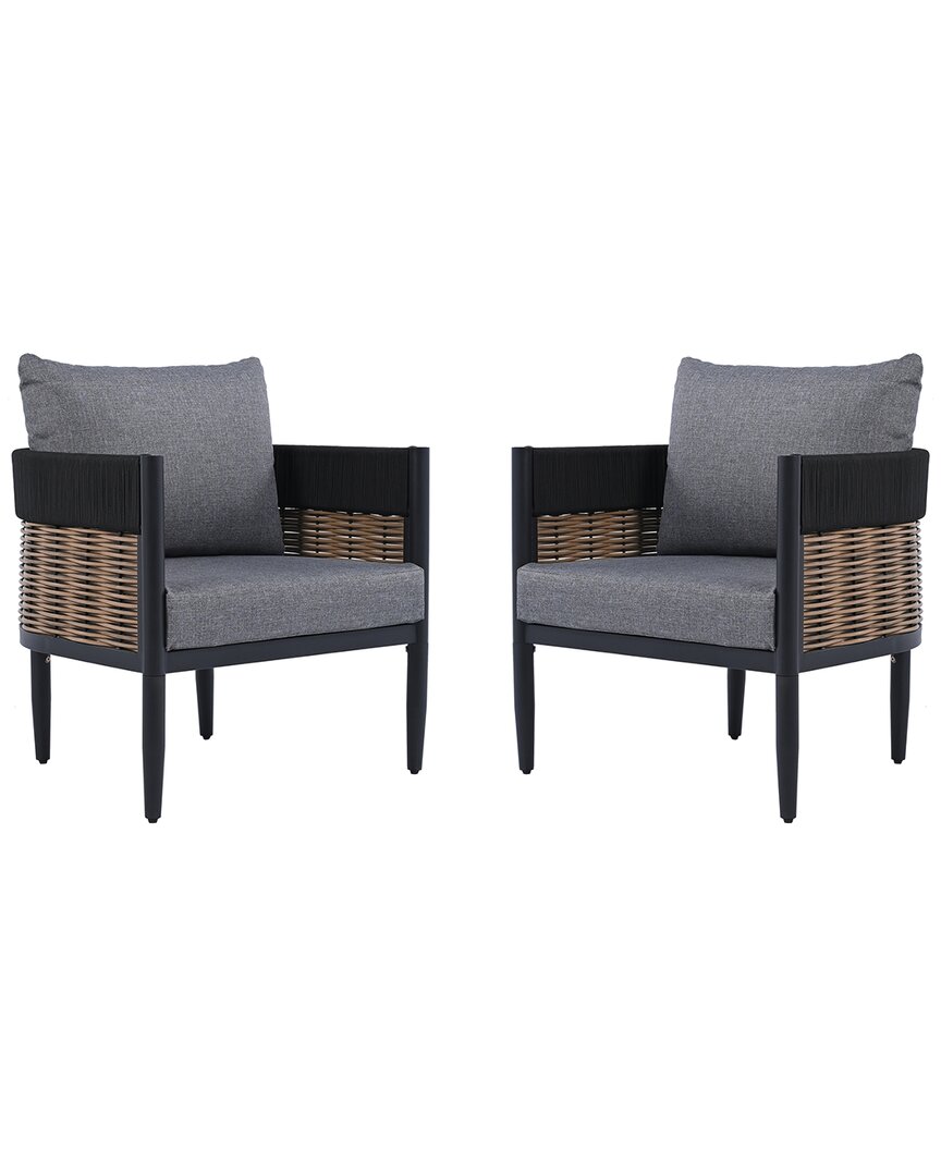 Safavieh Set Of 2 Harrison Chairs In Gray