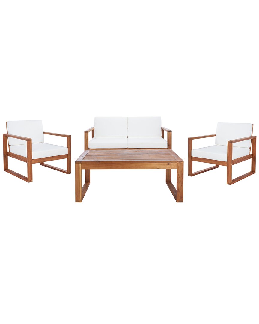 Safavieh Emiko 4pc Outdoor Living Set In Brown