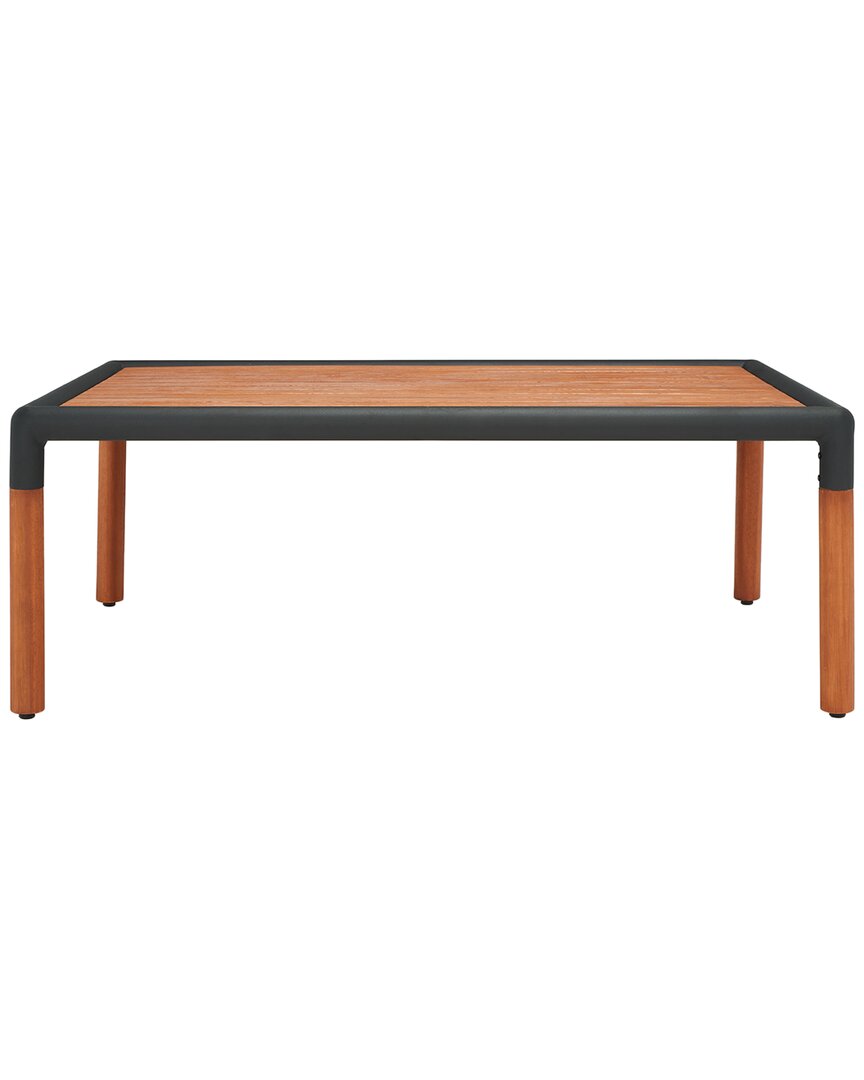 Safavieh Couture Tommy Metal And Wood Patio Coffee Table In Black