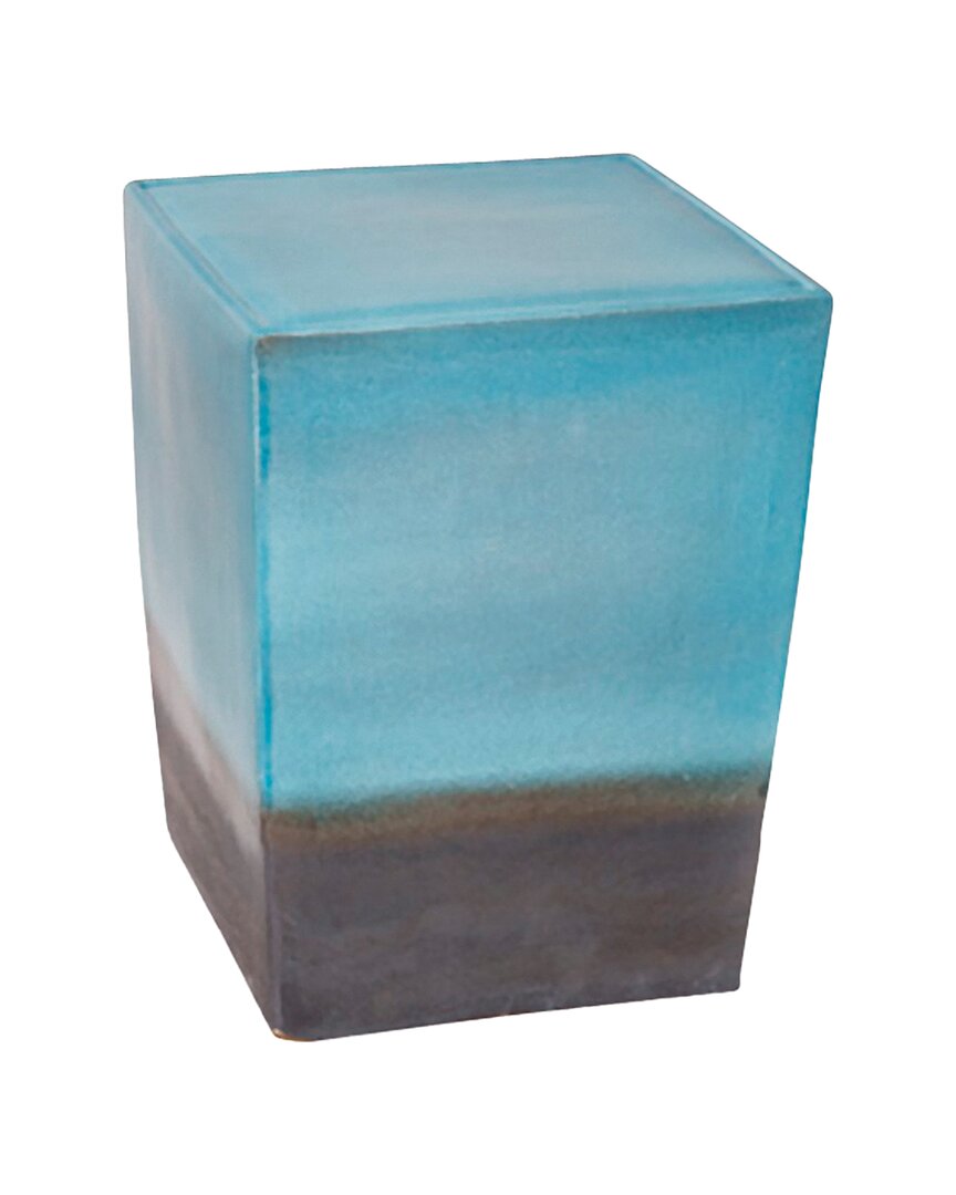 Shop Seasonal Living Two Glaze Square Cube Set Of Two In Blue