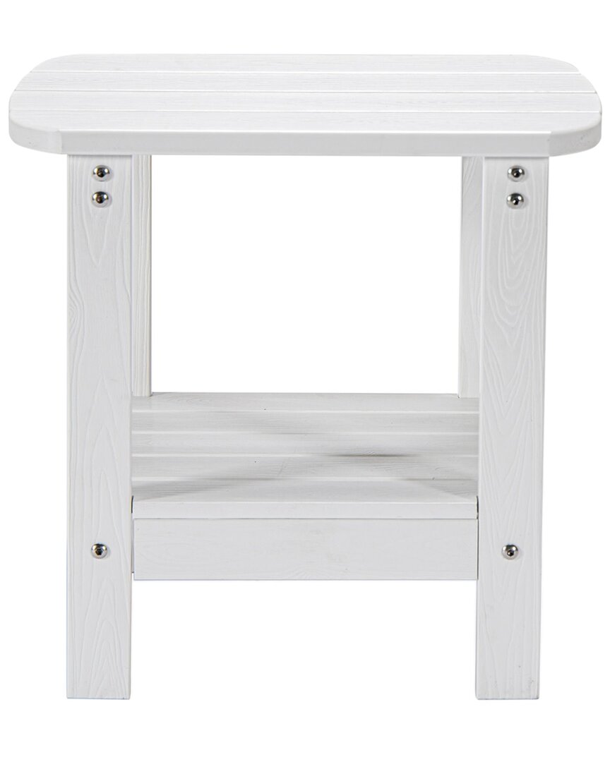 Inspired Home Raymundo Outdoor Side Tables In White