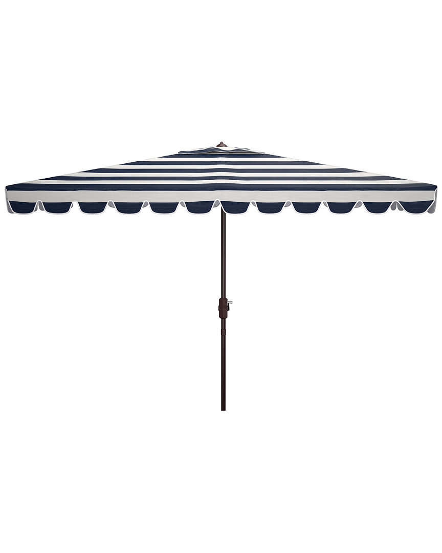 Safavieh Vienna 6.5 X 10 Ft Rect Crank Umbrella In White