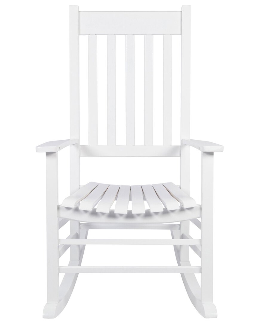 Shine Co. Belmont Outdoor Acacia Wood Rocking Chair In White