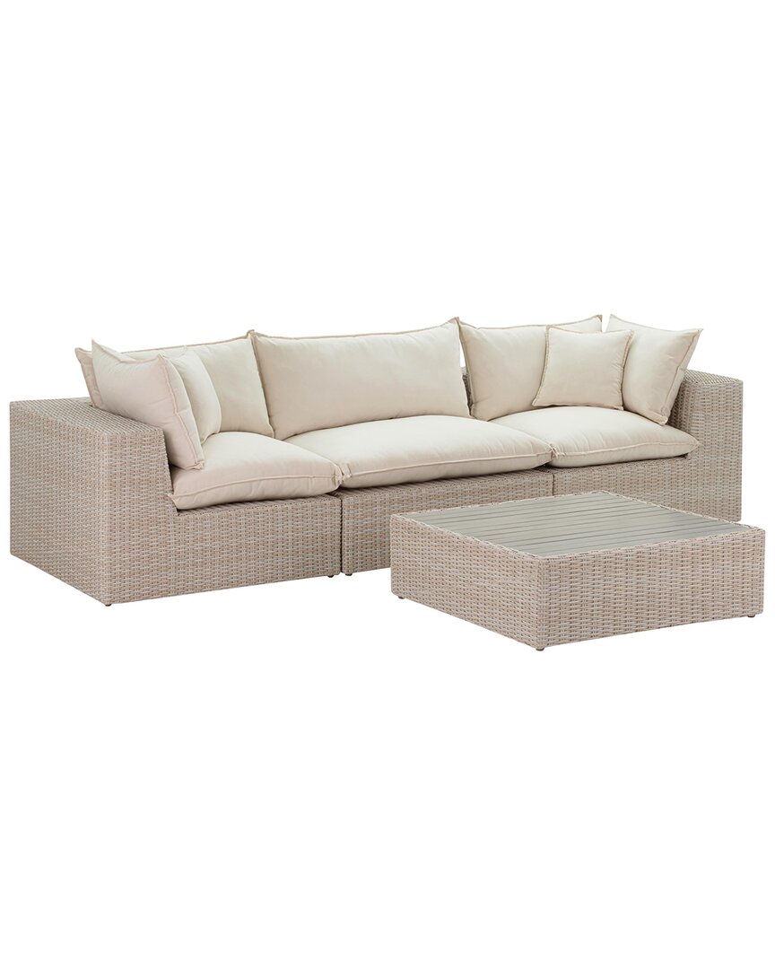 Tov Furniture Cali Outdoor Modular Sofa In White