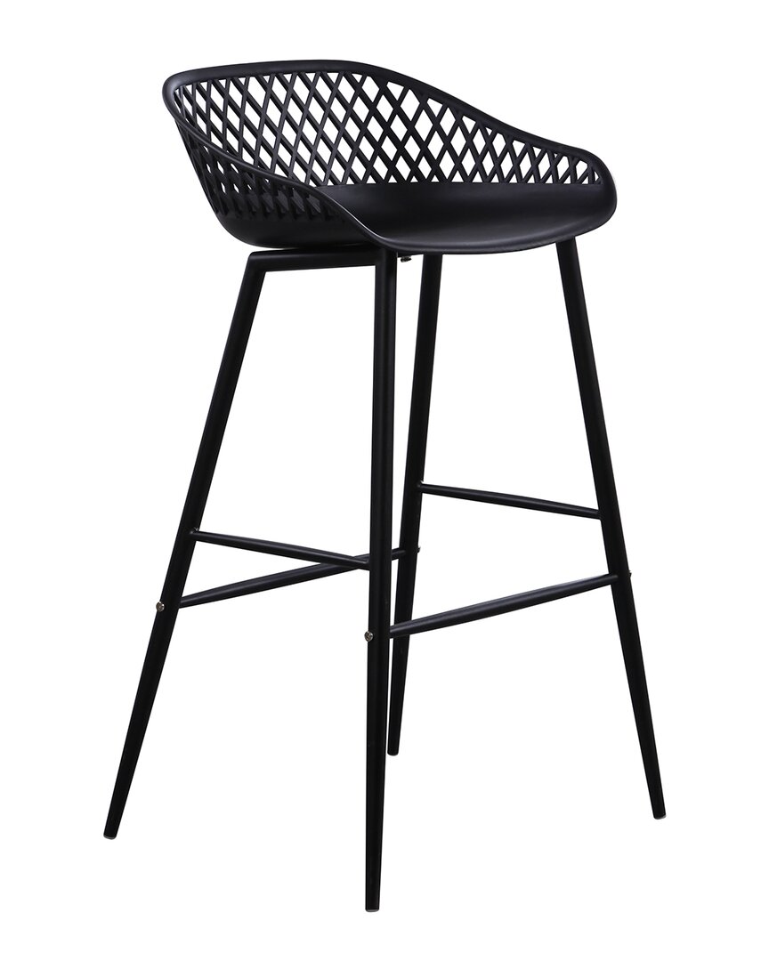 Moe's Home Collection Piazza Outdoor Barstool In Black