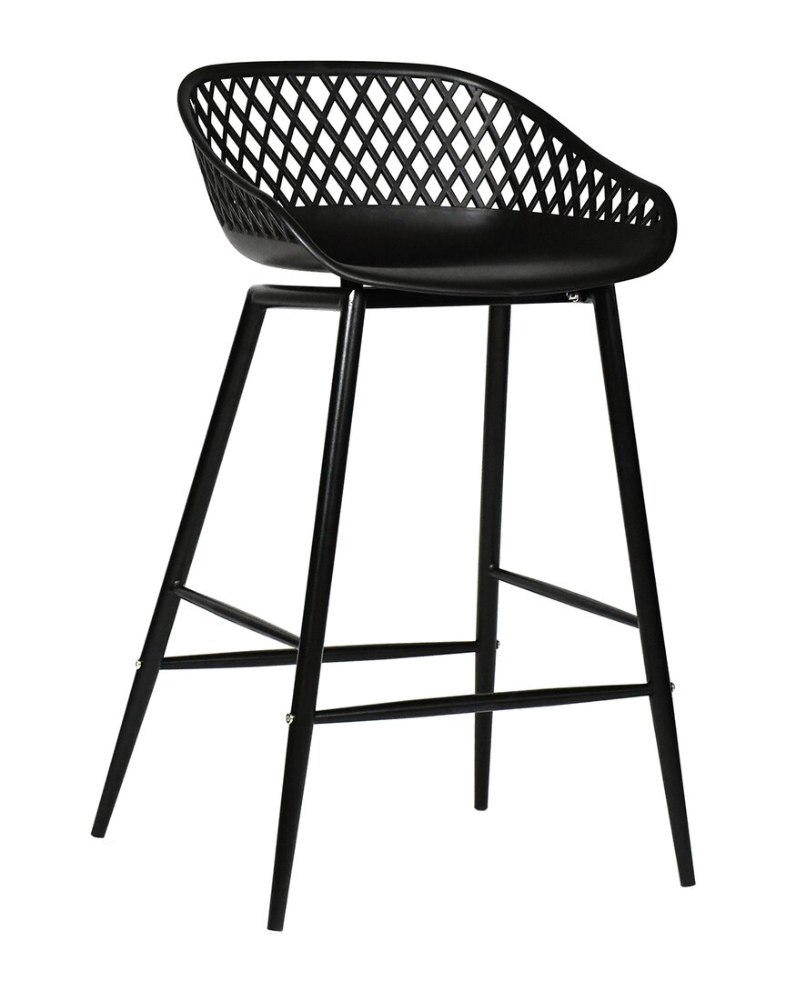 Moe's Home Collection Piazza Outdoor Counter Stool In Black