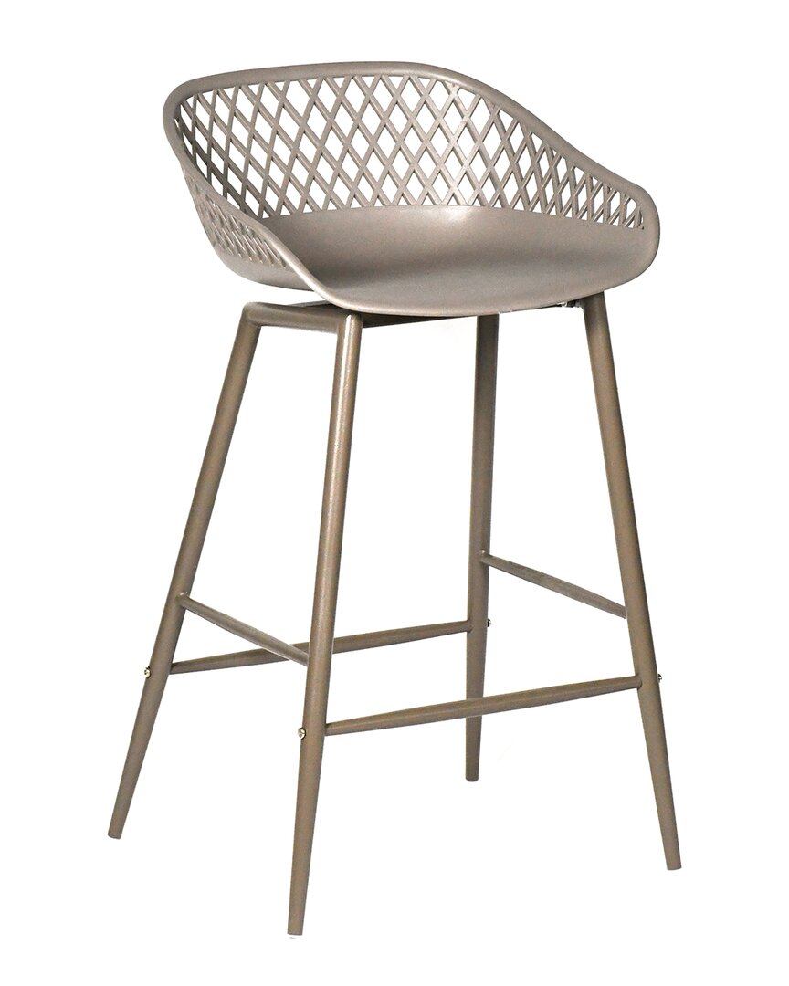 Moe's Home Collection Piazza Outdoor Counter Stool In Grey