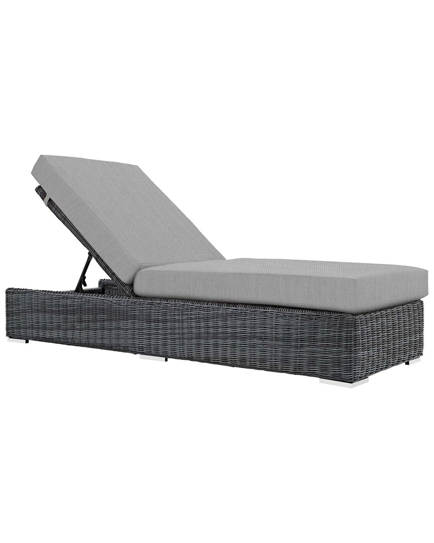 Modway Summon Outdoor Patio Sunbrella Chaise Lounge In Beige