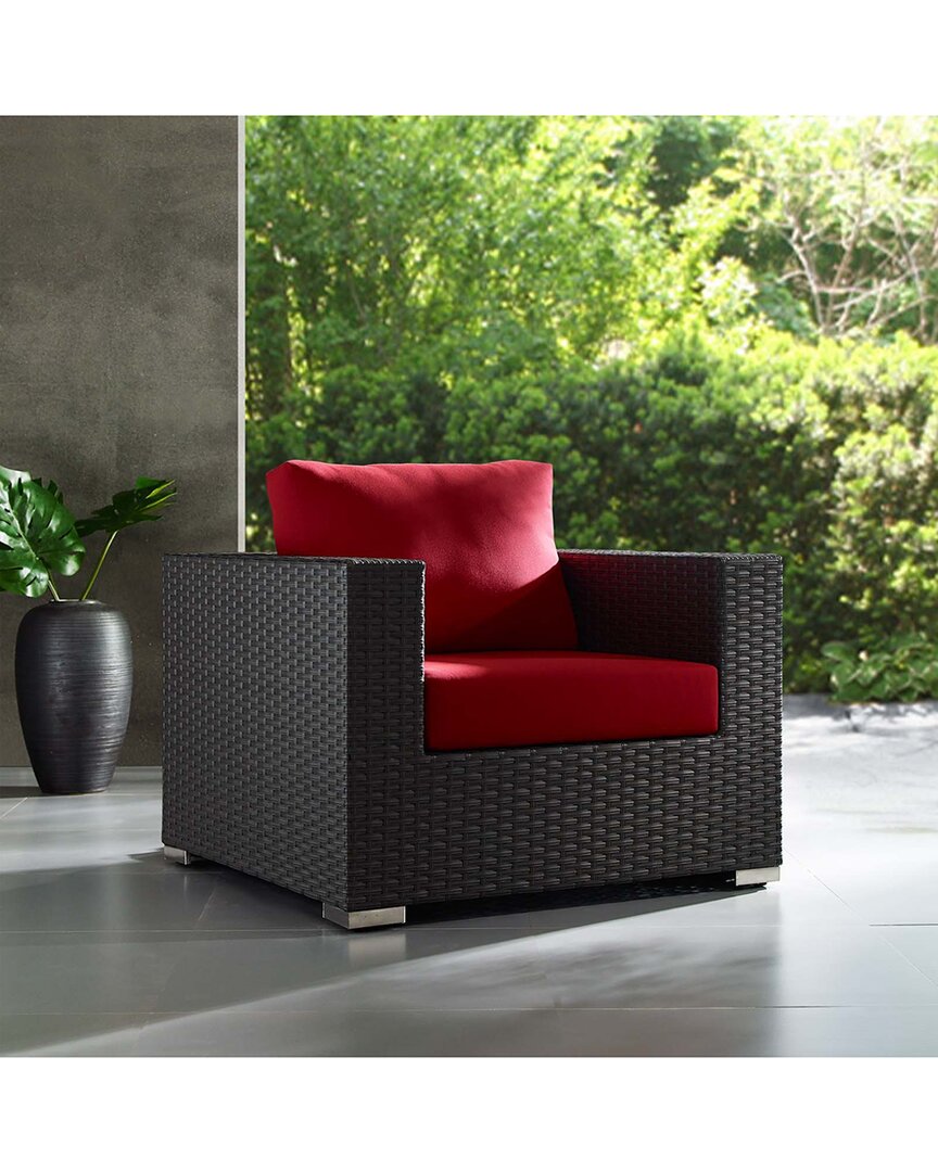 Modway Sojourn Outdoor Patio Sunbrella Armchair In Beige