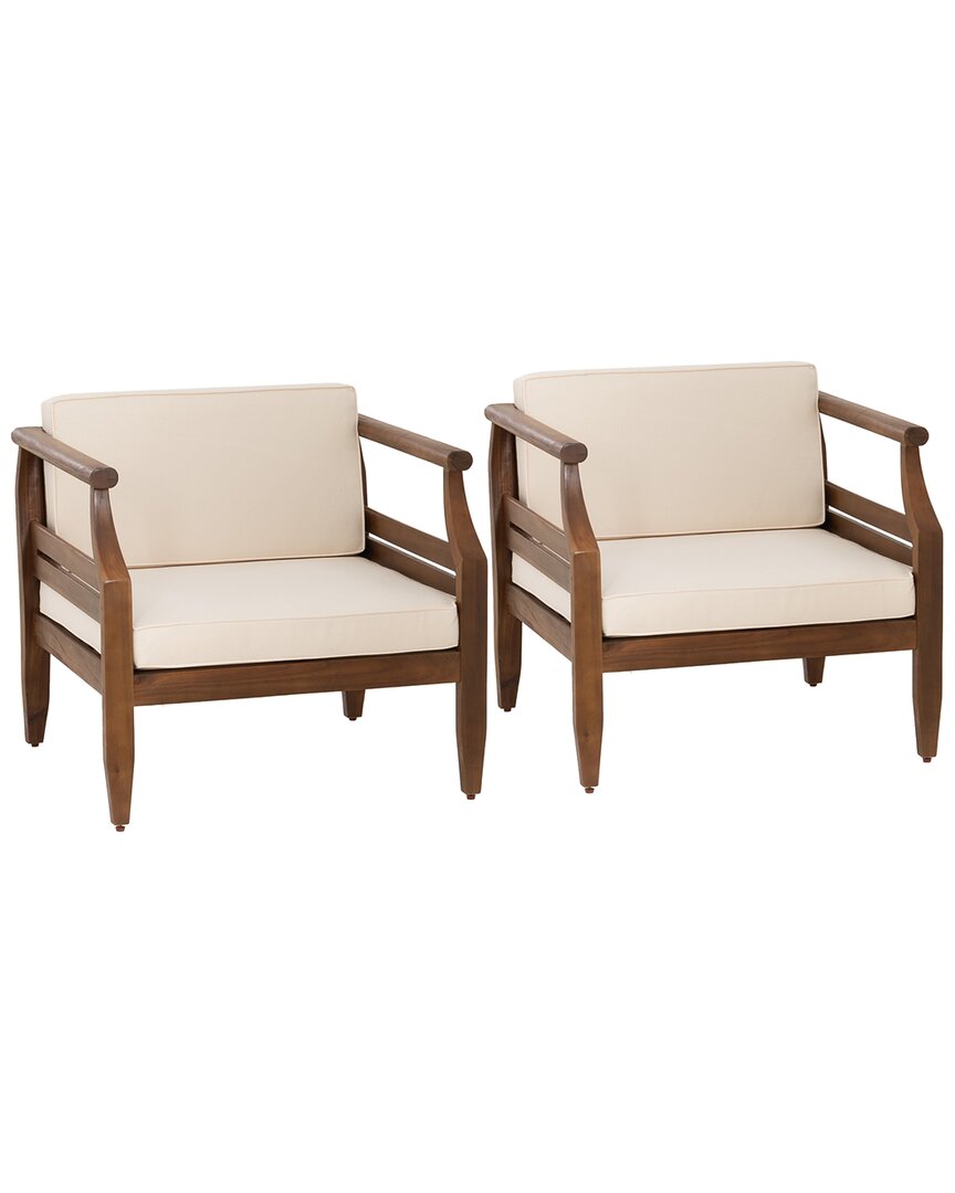 Linon Set Of 2 Arlen Outdoor Club Chair