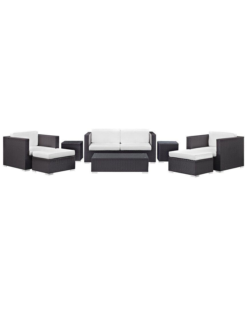 Modway Venice 8pc Outdoor Patio Sofa Set In Brown