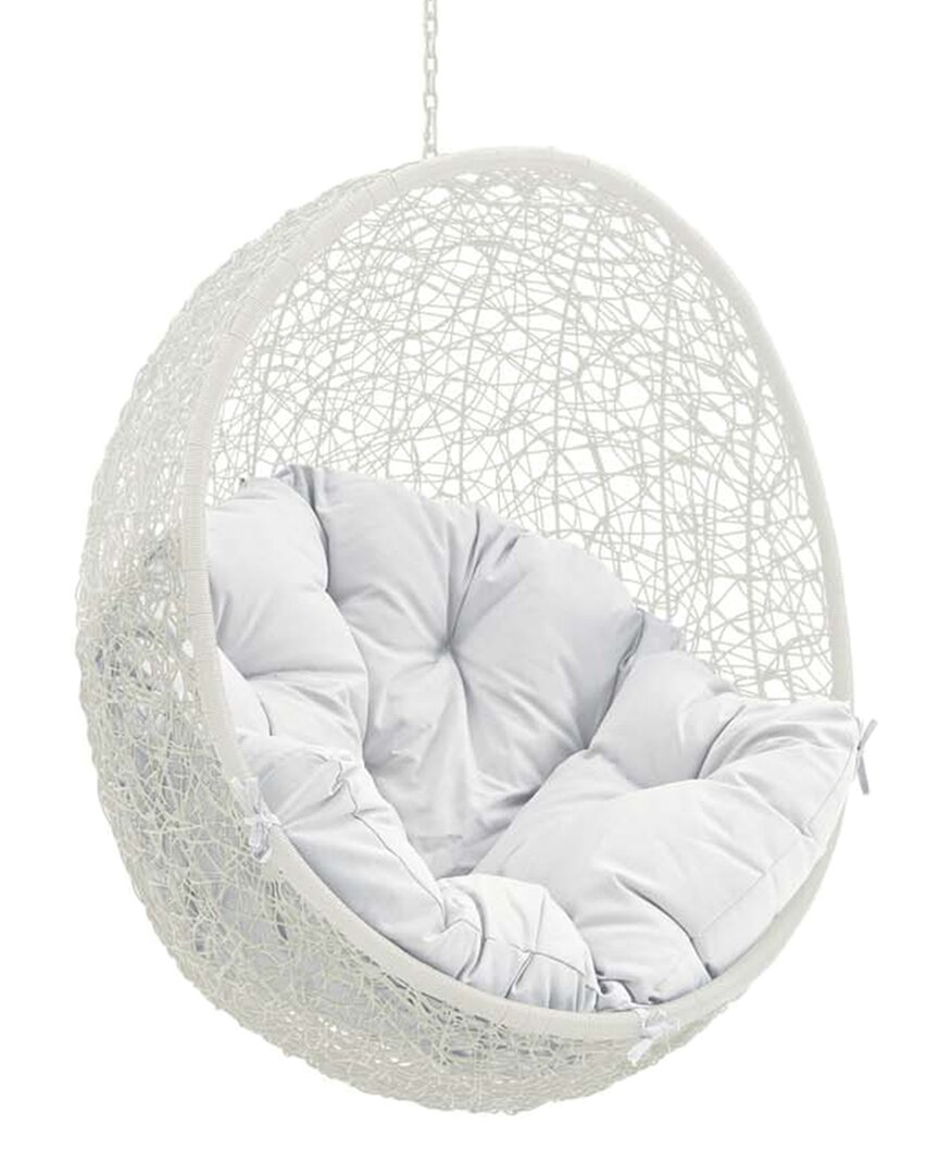 Modway Hide Outdoor Patio Swing Chair In White