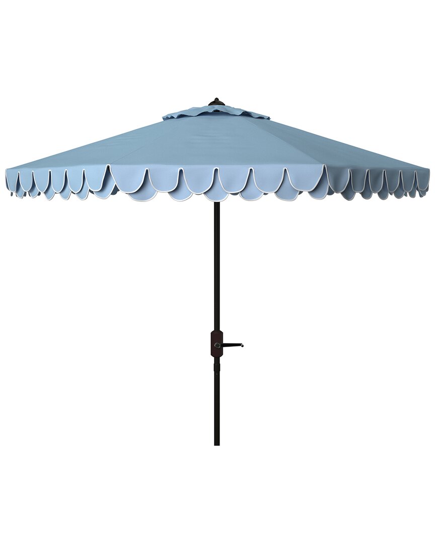 Safavieh Elegant Valance 9ft Umbrella In Blue