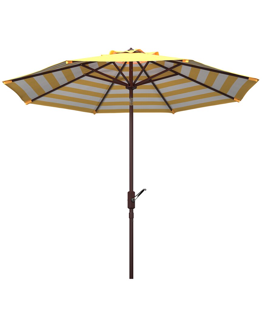 Safavieh Tiana 9ft Crank Umbrella In Yellow