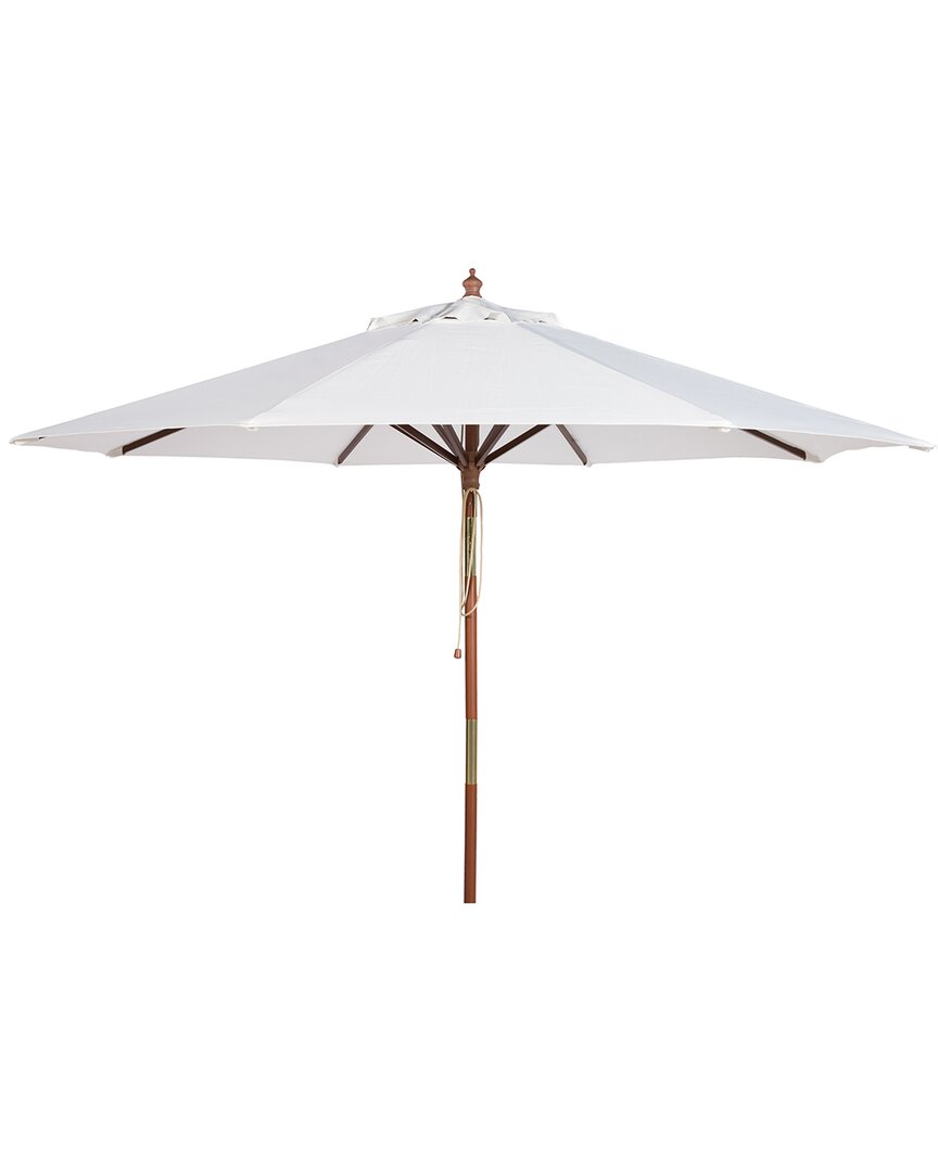Safavieh Cannes 11ft Wood Umbrella In White