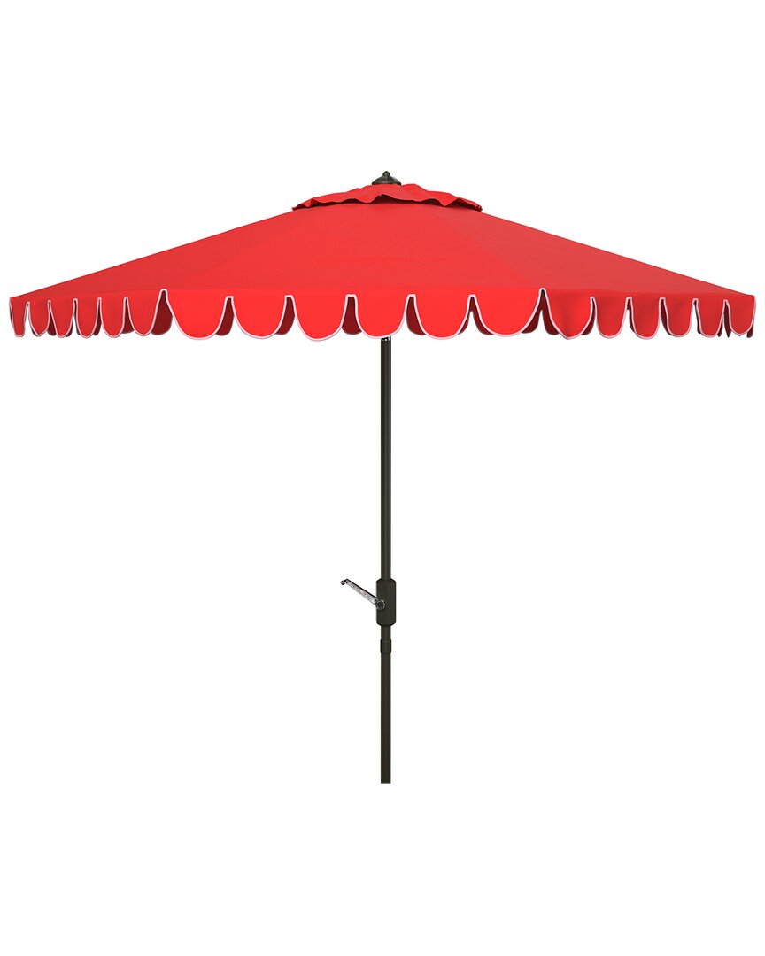 Safavieh Venice 11ft Crank Umbrella In Red
