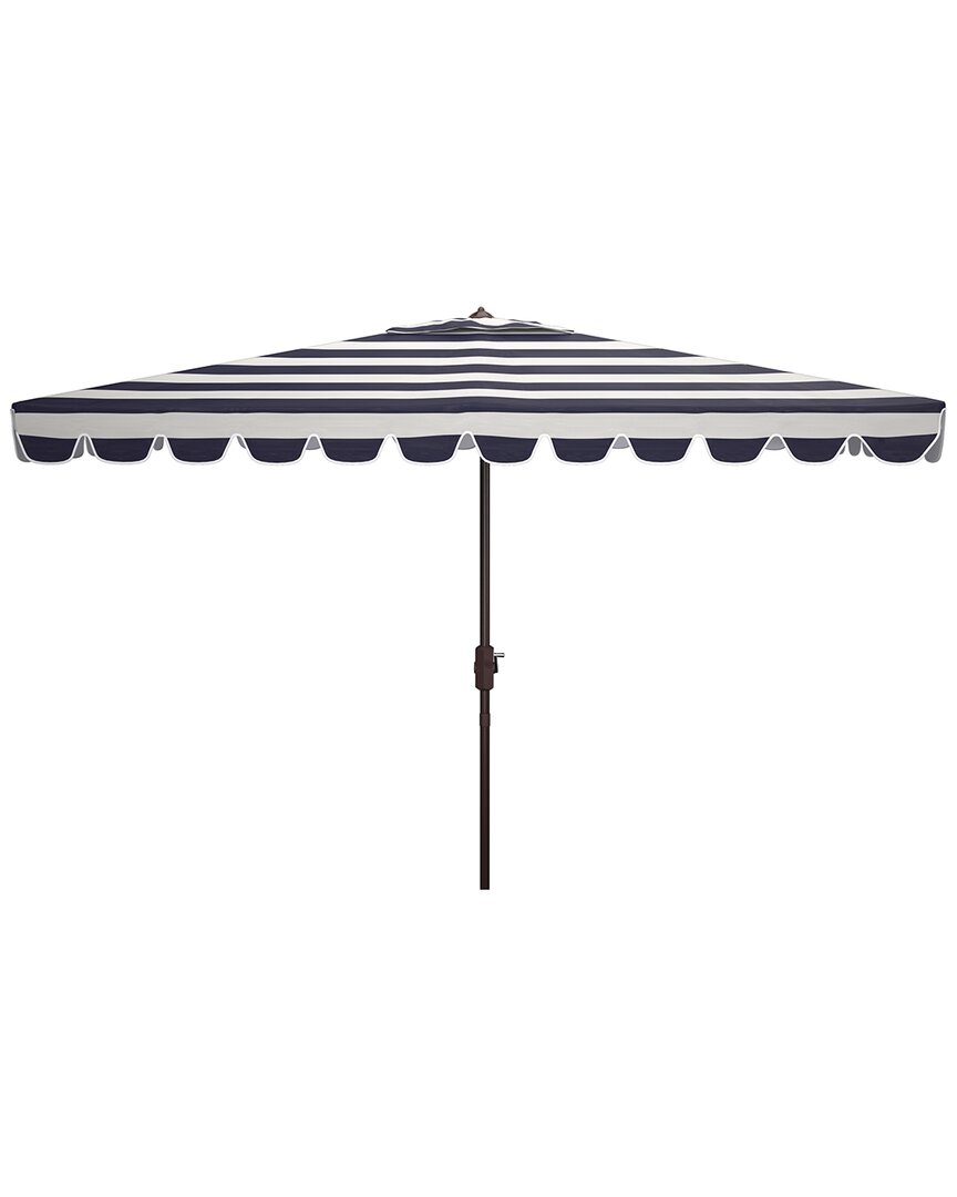 Safavieh Vienna 6.5x10 Rect Umbrella In Blue