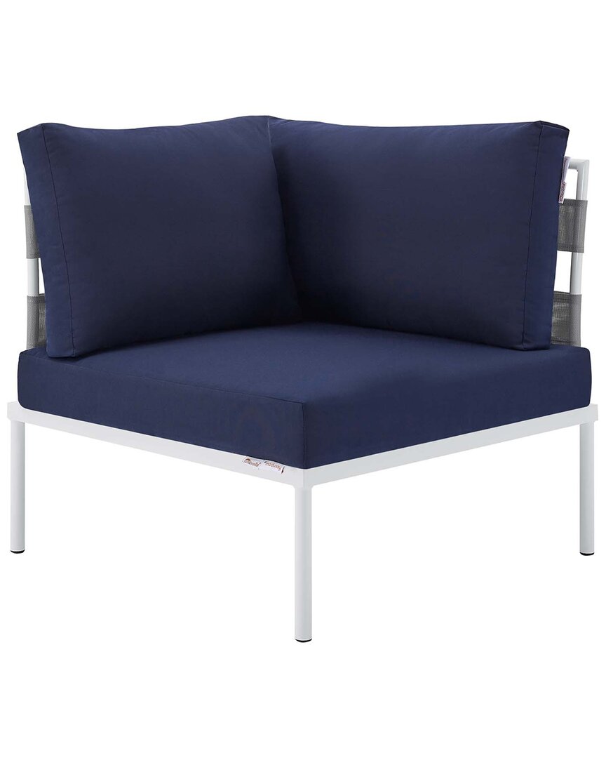 Modway Harmony Sunbrella® Outdoor Patio Aluminum Corner Chair In Grey