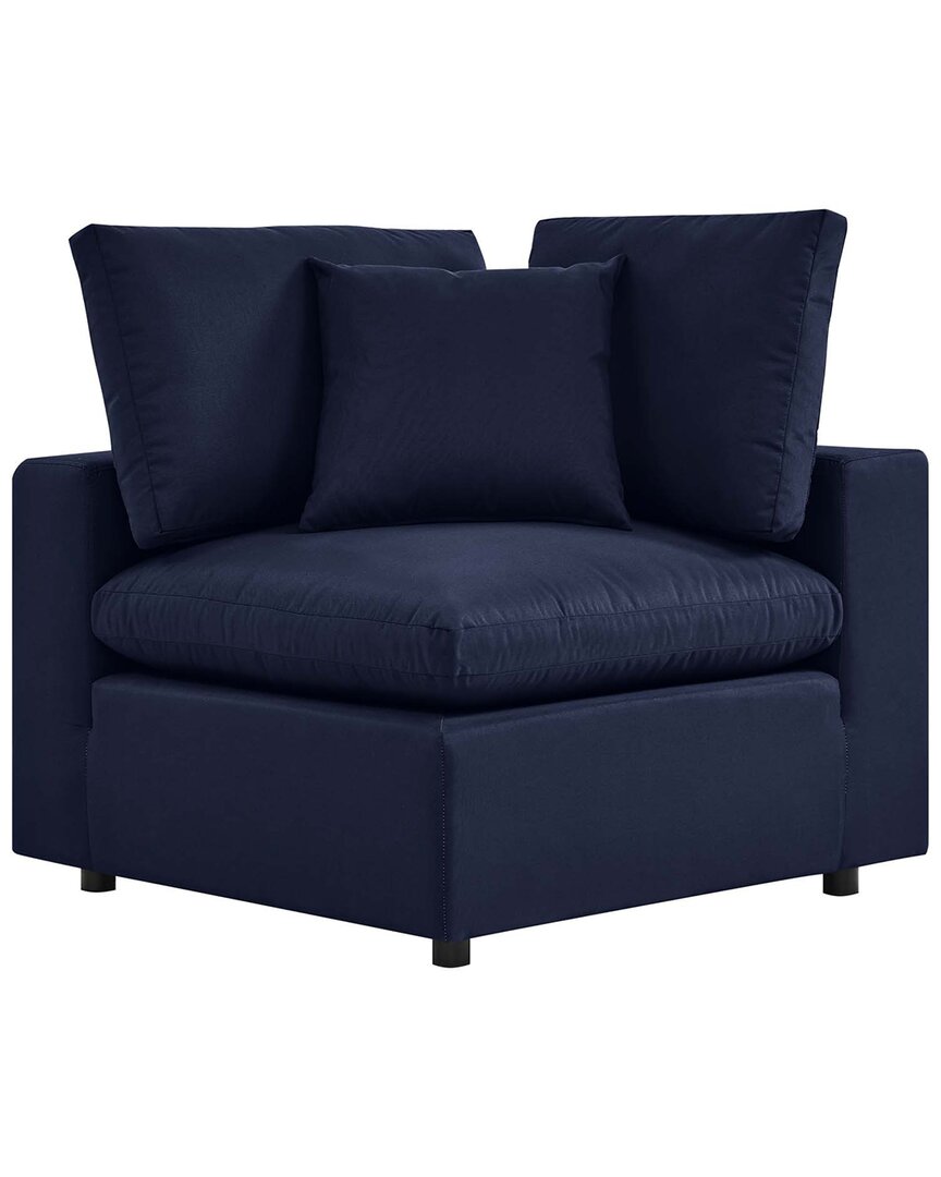 Modway Commix Overstuffed Outdoor Patio Corner Chair In Blue