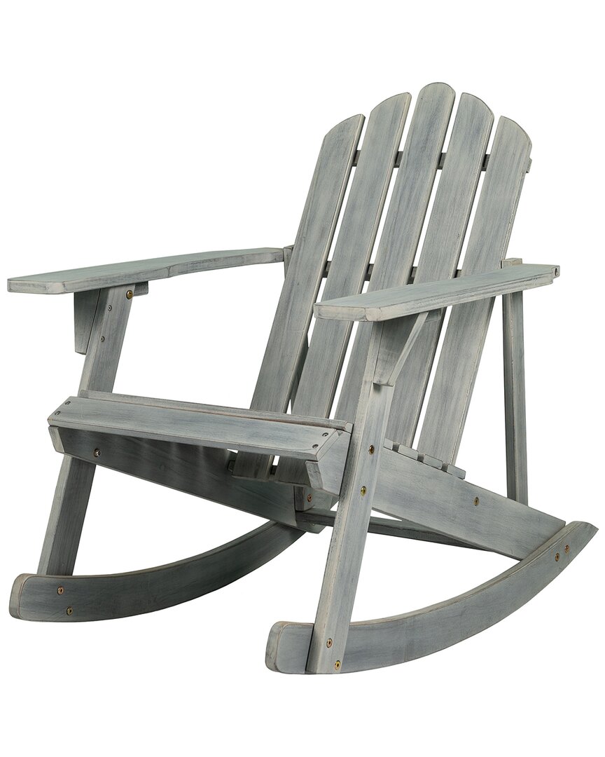Jonathan Y Kiawah Outdoor Patio Adirondack Rocking Chair In Gray