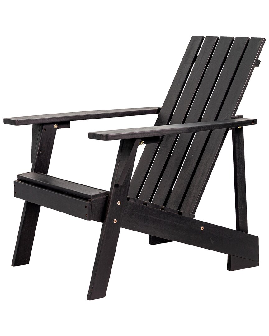 Jonathan Y Irving Outdoor Patio Adirondack Chair In Black