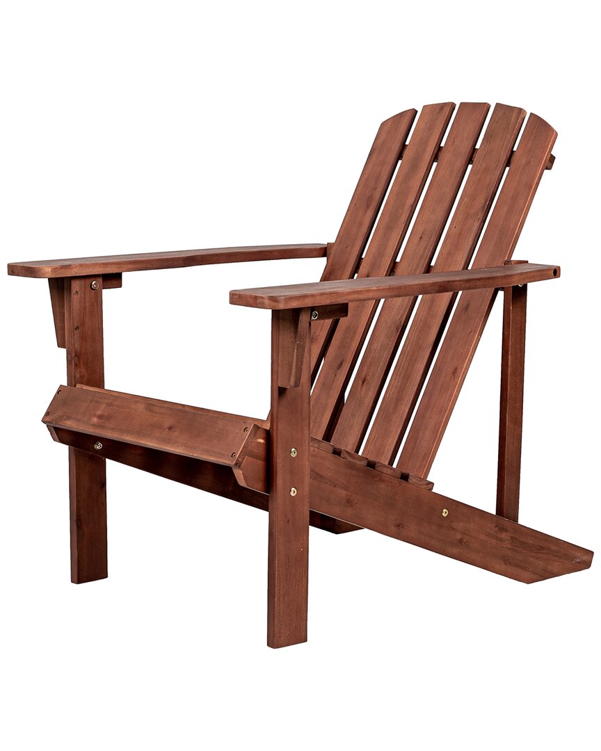Shop Jonathan Y Westport Outdoor Patio Adirondack Chair In Brown