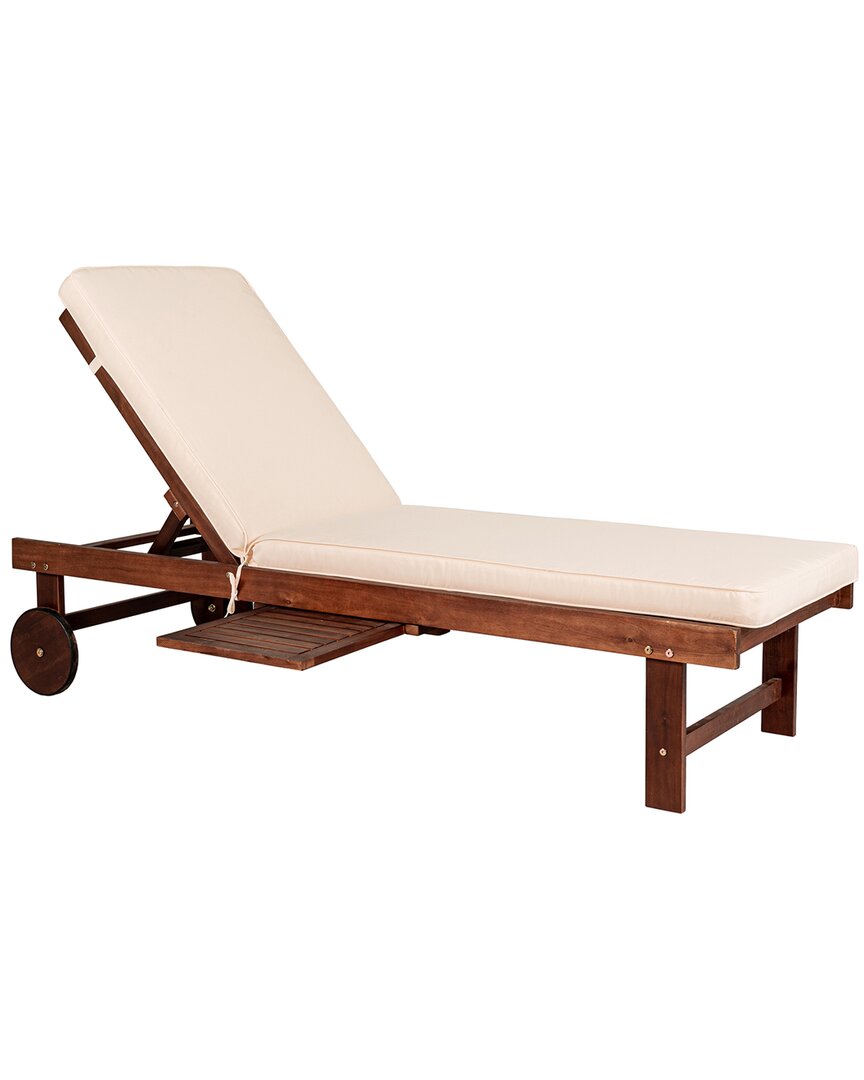 Jonathan Y Seabrook 69 X 24 Inch Outdoor Acacia Wood Lounger In Brown