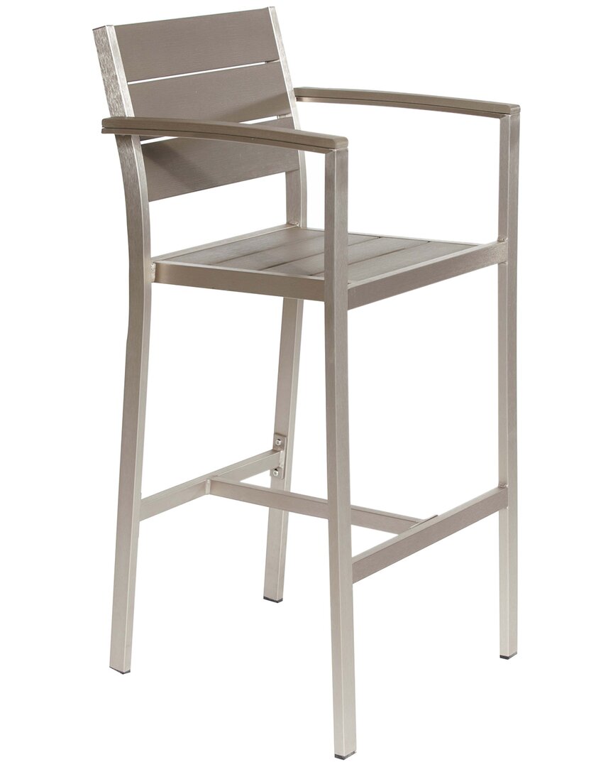 Pangea Home Betty Set Of 4 Arm Bar Stools In Grey