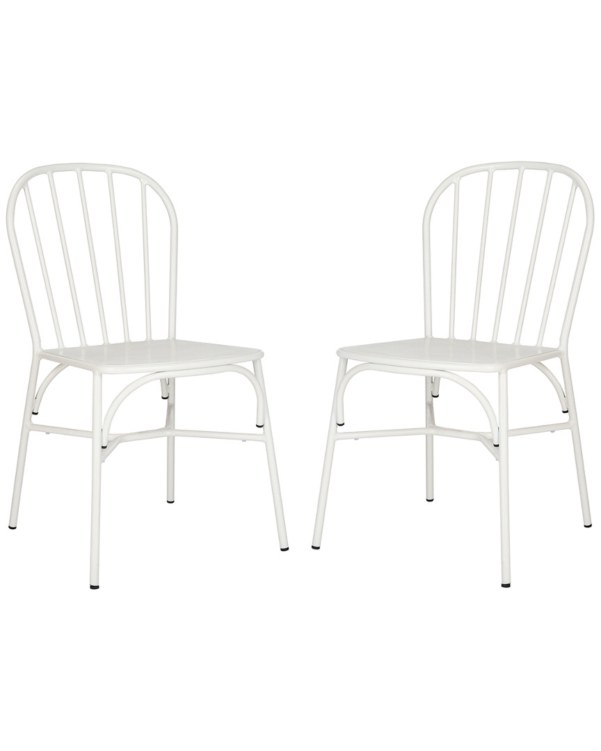 Safavieh Everleigh Outdoor Stackable Side Chair In White