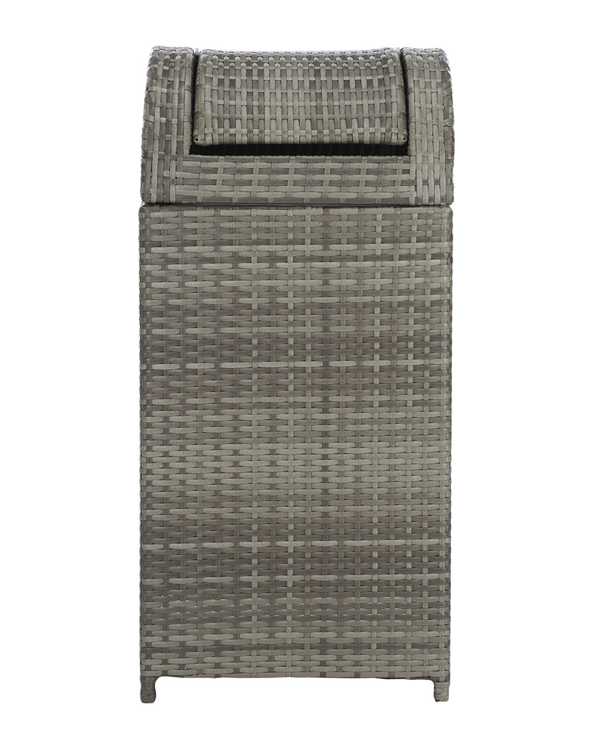 Safavieh Serapis Outdoor Trash Bin In Grey