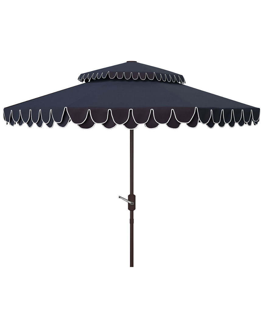 Safavieh Elegant Valance 9ft Double Top Umbrella In White