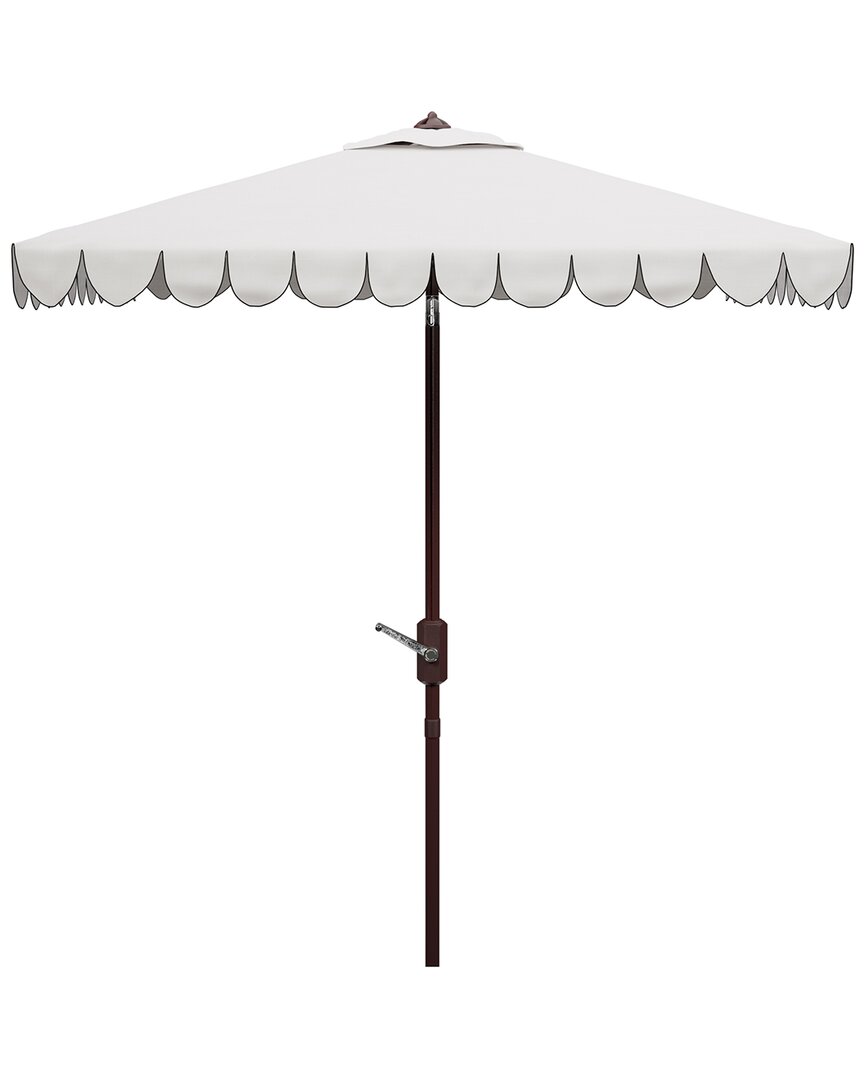 Safavieh Venice 7.5 Ft Square Crank Umbrella In Black