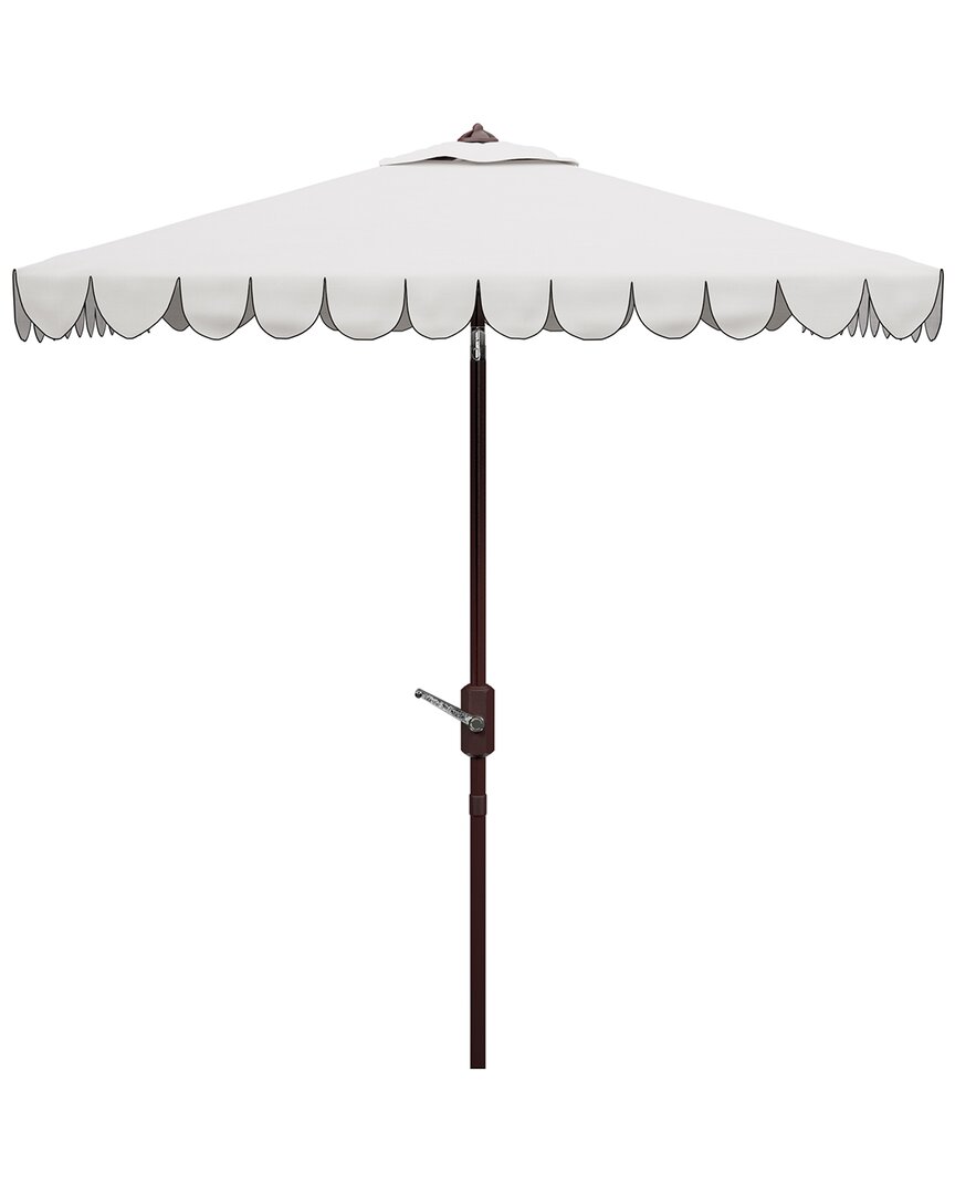 Safavieh Venice 7.5 Ft Square Crank Umbrella In Black