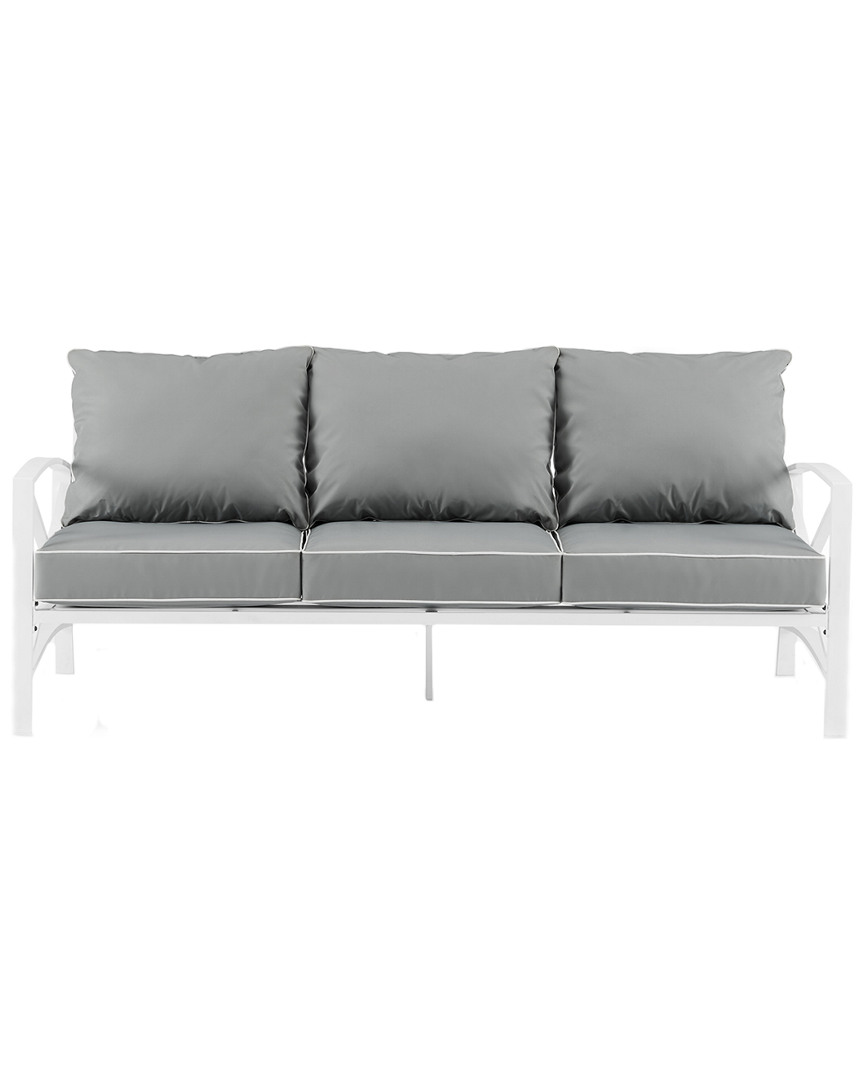 Crosley Kaplan Outdoor Metal Sofa In Gray