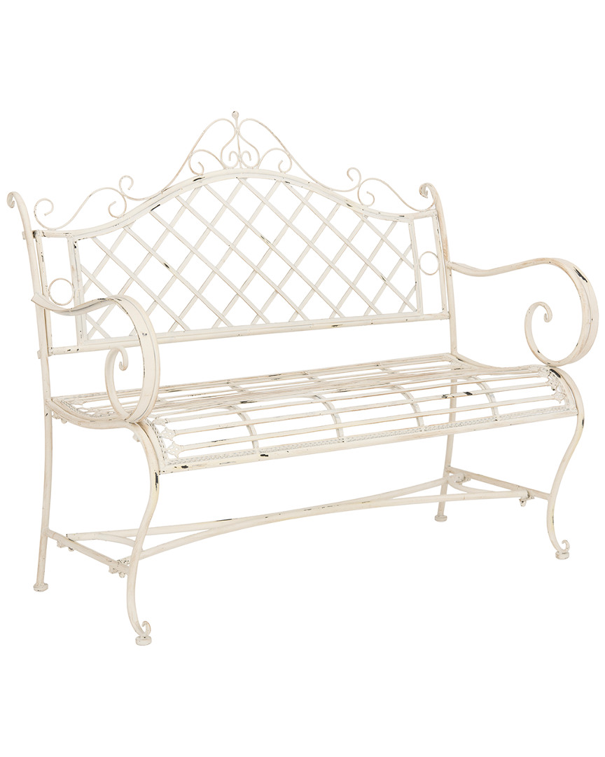 Safavieh Abner Wrought Iron 45.75in W Outdoor Garden Bench