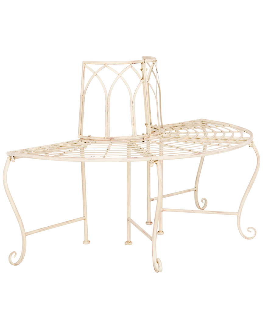 Safavieh Abia Wrought Iron 50in W Outdoor Tree Bench