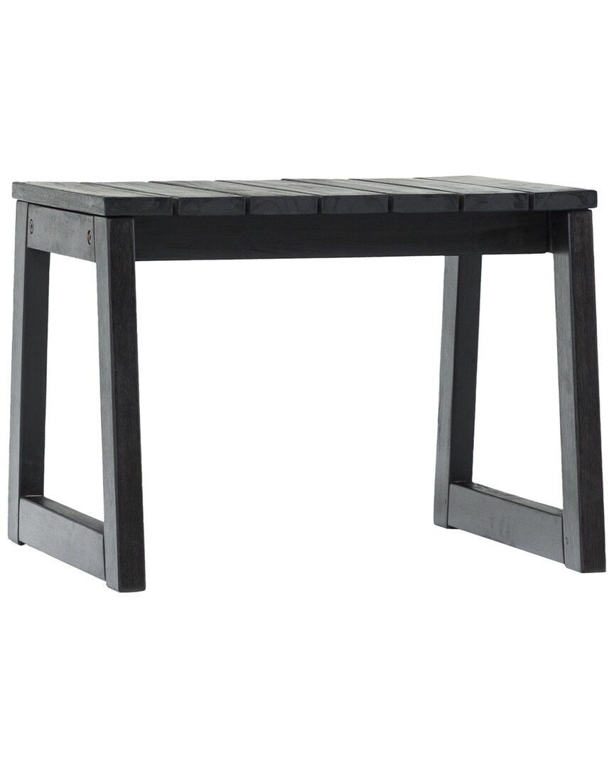 Hewson Modern Slat-top Side Table In Black