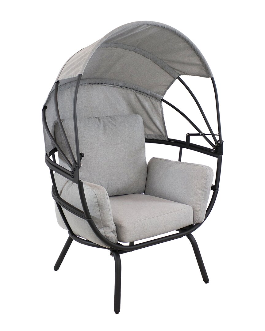 Sunnydaze Modern Luxury Patio Lounge Chair In Grey