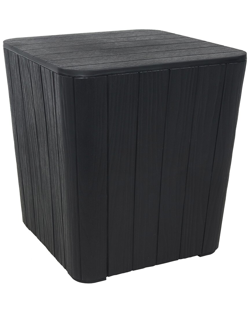 Sunnydaze Woodgrain-look Outdoor Storage Box In Grey
