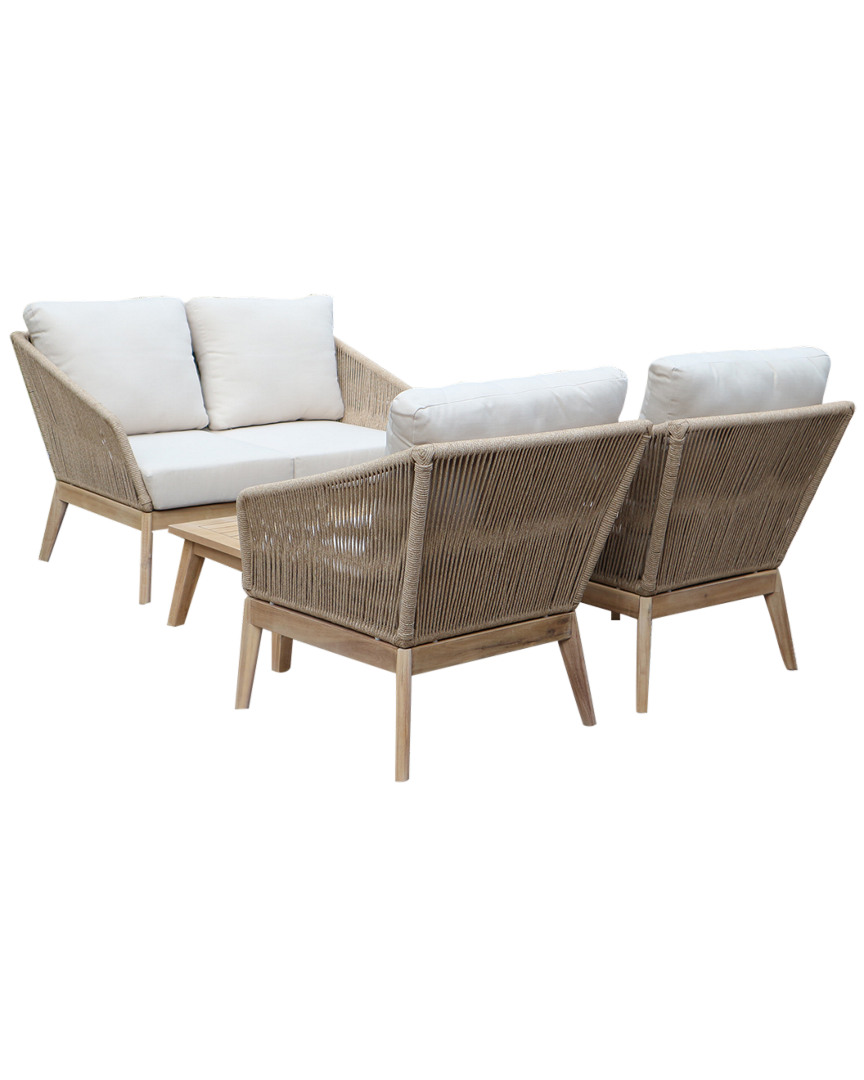 Pangea Home Lola 4pc Sofa Set, Beige