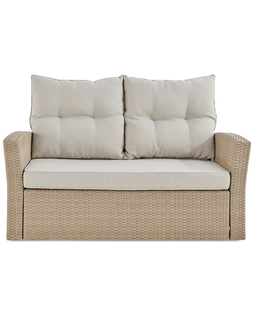 Alaterre Canaan All-weather Wicker Outdoor 48in Two-seat Love Seat With Cushions