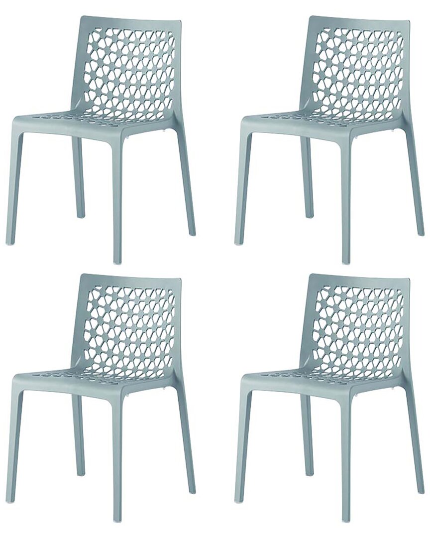 Lagoon Furniture Set Of 4 Milan Stackable Dining Chairs