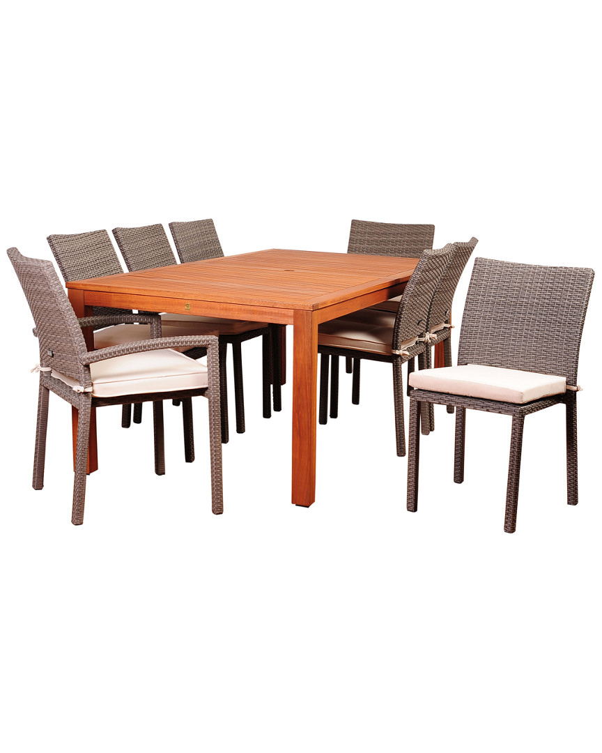 Amazonia 9pc Outdoor Set In Brown