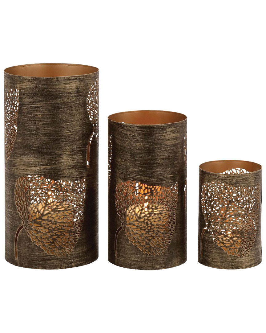 Peyton Lane Cylindrical Iron Candle Lanterns