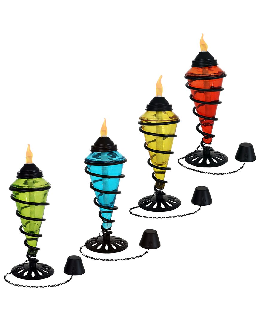 Sunnydaze Set Of 4 Tabletop Torches In Multi