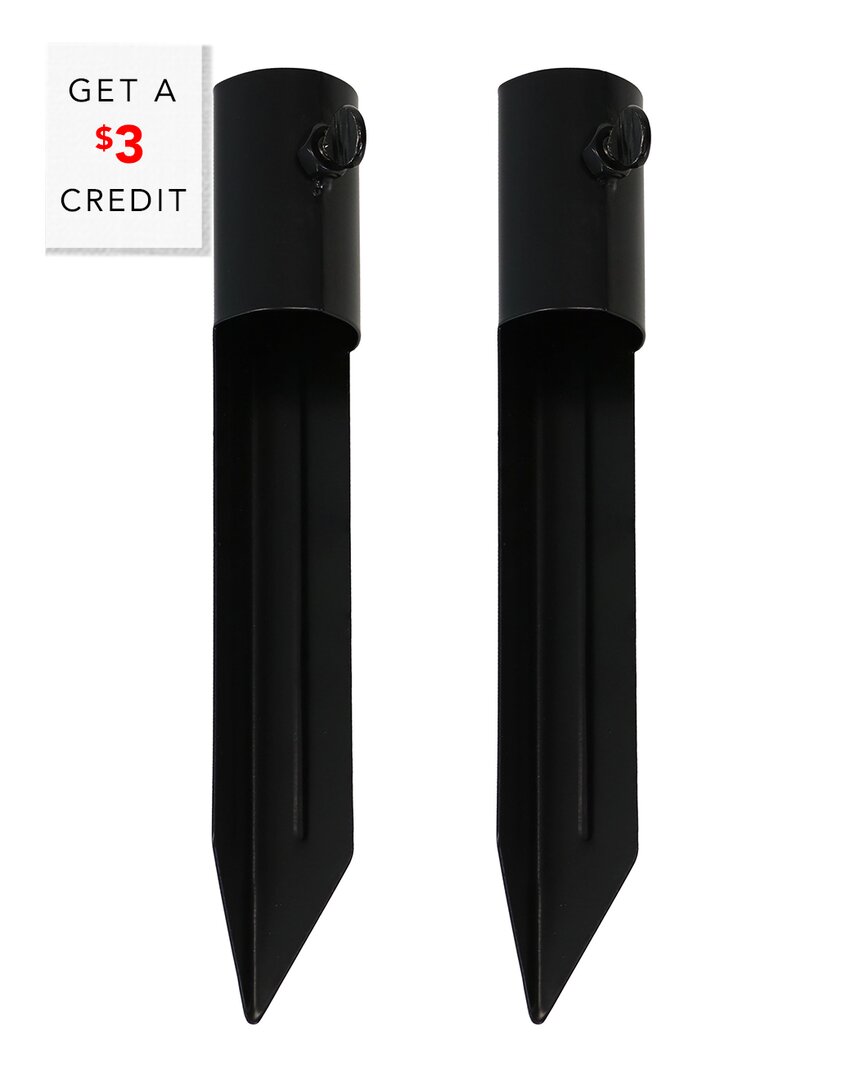 Shop Sunnydaze Universal Ground Stake Durable Steel Torch Accessory With $3 Credit In Black