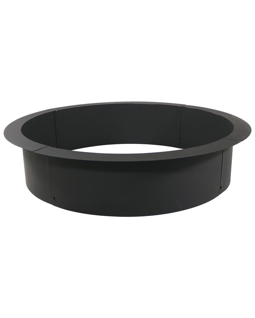 Sunnydaze Heavy-duty Diy Fire Pit Ring Liner In Black