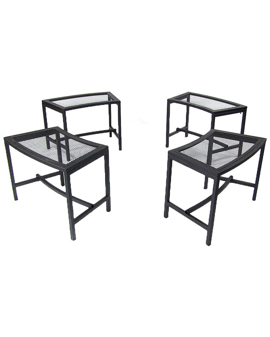 SUNNYDAZE SUNNYDAZE FIRE PIT BENCHES BLACK MESH FOR PATIO 
