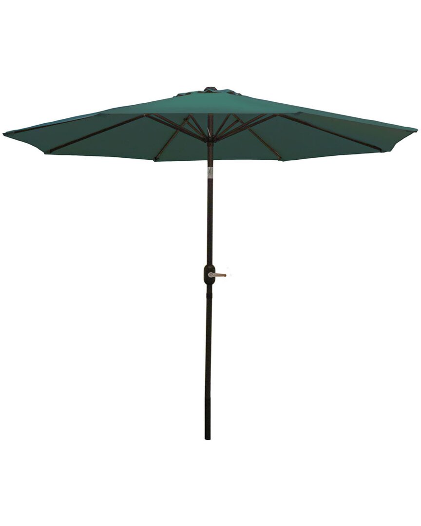 Shop Sunnydaze Aluminum Patio Deck Market Umbrella With Tilt And Crank In Green